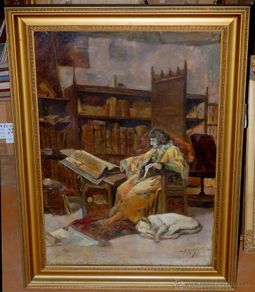 Arte: ANTONIO AGUILAR CASADO (Barcelona, 1871 - 1931) OLEO SOBRE TELA. EL PRINCIPE DE VIANA